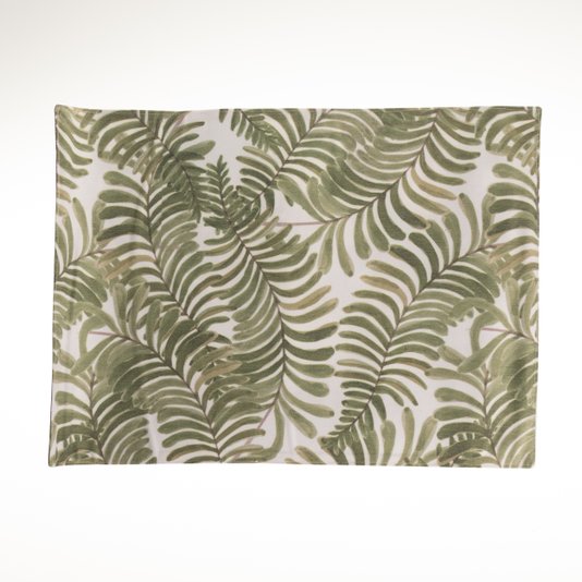 Jogo Americano 06 Peças Retangular Flor de Lis Summer Zebra Verde