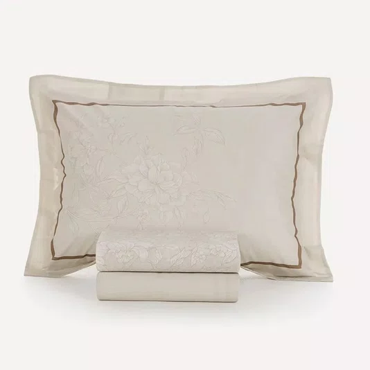 Jogo Cama 05 Peças Queen Mallu 200 Fios Karsten 240 x 250cm