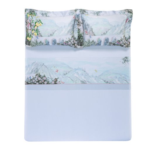 Jogo Cama Casal 300 Fios Giannella Trussardi Estampado 2,20 X 2,80 m