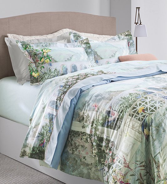 Jogo Cama Casal 300 Fios Giannella Trussardi Estampado 2,20 X 2,80 m