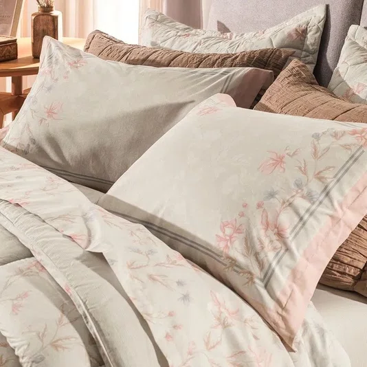 Jogo Cama Casal Amber 200 Fios Karsten Estampado 220cm x 250cm