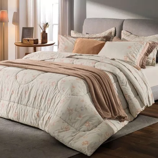 Jogo Cama Casal Amber 200 Fios Karsten Estampado 220cm x 250cm