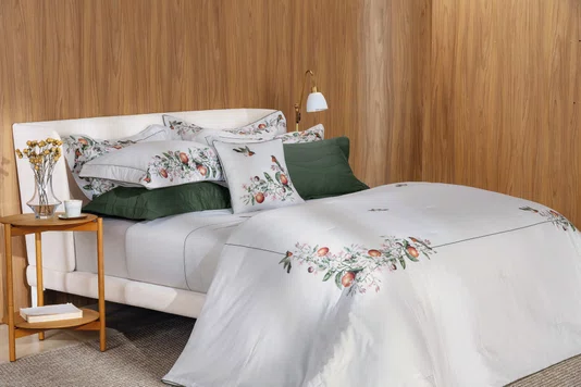 Jogo Cama Casal Arancia 300 Fios Trussardi Estampado 220cm x 280cm