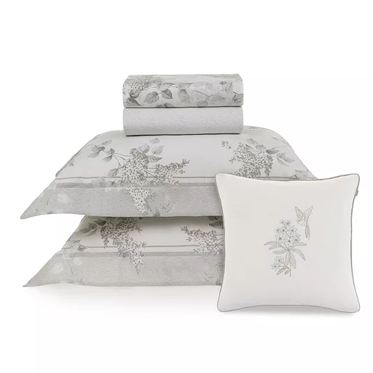 Jogo Cama Casal Com Capa Almofada Brenda 200 Fios Karsten