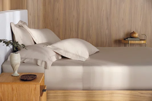 Jogo Cama Casal Galieno 300 Fios Trussardi Rose 220cm x 260cm