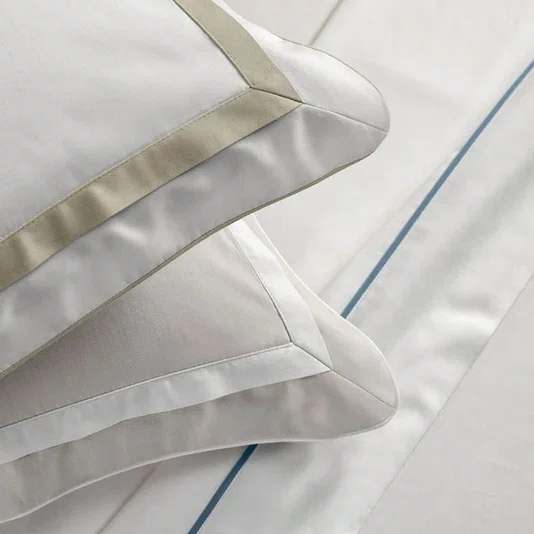 Jogo Cama Casal Lara 300 Fios Karsten Branco/Prata
