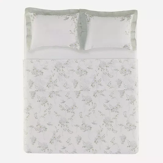 Jogo Cama Casal Laura 300 Fios Egípcio Karsten Estampado 220cm x 260cm