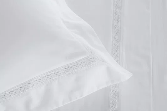 Jogo Cama Casal Morelli 300 Fios Trussardi Branco e Branco 220cm x 280cm