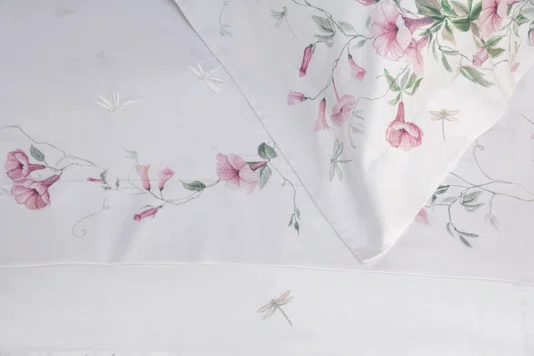 Jogo Cama Casal Petunia 300 Fios Trussardi Estampado 220cm x 280cm