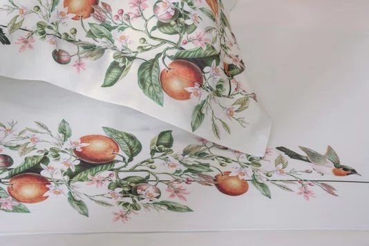 Jogo Cama Queen Arancia 300 Fios Trussardi Estampado 240cm x 280cm