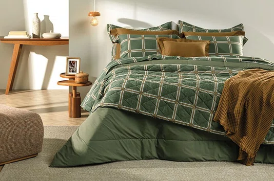 Jogo Cama Queen Bernardo 300 Fios 2,40 x 2,60 Karsten