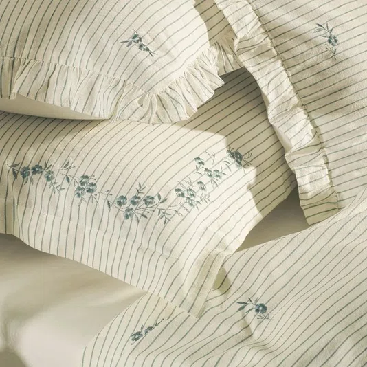 Jogo Cama Queen Elise 150 Fios Karsten Bordado 240cm x 250cm