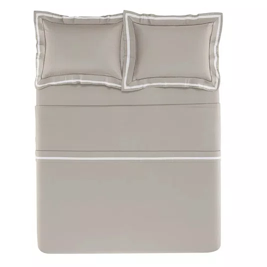 Jogo Cama Queen Valverde 300 Fios Trussardi Marmo e Branco 240cm x 280cm
