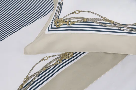 Jogo Cama Super King Galizzi 300 Fios Trussardi Estampado 280cm x 280cm
