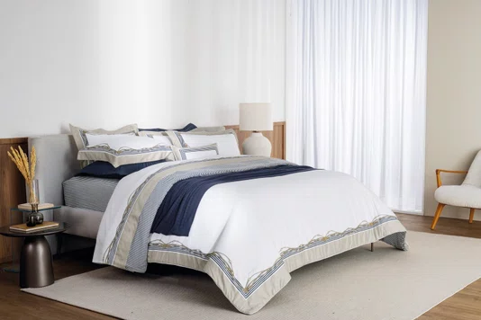 Jogo Cama Super King Galizzi 300 Fios Trussardi Estampado 280cm x 280cm
