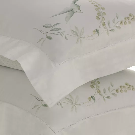 Jogo Cama Super King Isola Bellla Bambu 300 Fios Trussardi Estamapdo 280cm x 280cm