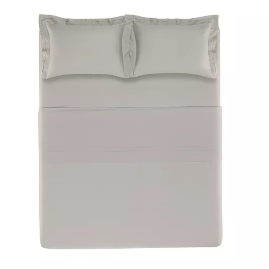 Jogo Cama Super King Naxos 400 Fios Trussardi Platino 280cm x 280cm