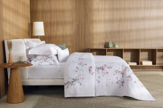 Jogo Cama Super King Petunia 300 Fios Trussardi Estampado 280cm x 280cm