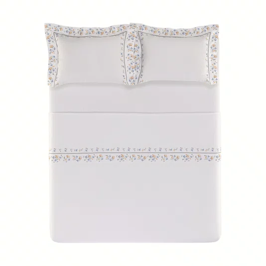 Jogo Cama Super King Taormina 300 Fios Trussardi Estampado 280cm x 280cm