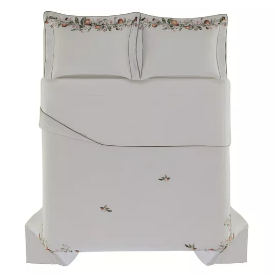 Jogo Colcha Casal Arancia 300 Fios Trussardi Estampado 240cm x 280cm