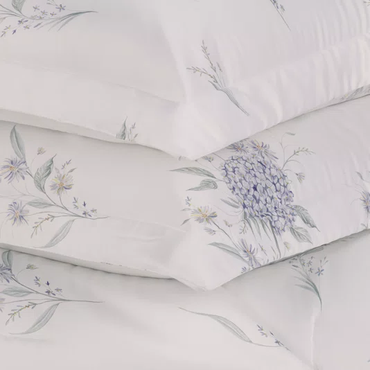 Jogo Colcha Casal Ortensie Bambu 300 Fios Trussardi Estampado 240cm x 280cm
