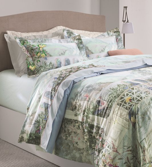 Jogo Colcha Queen Cetim 300 Fios Gianella Trussardi Estampado 2,50 X 2,60 m