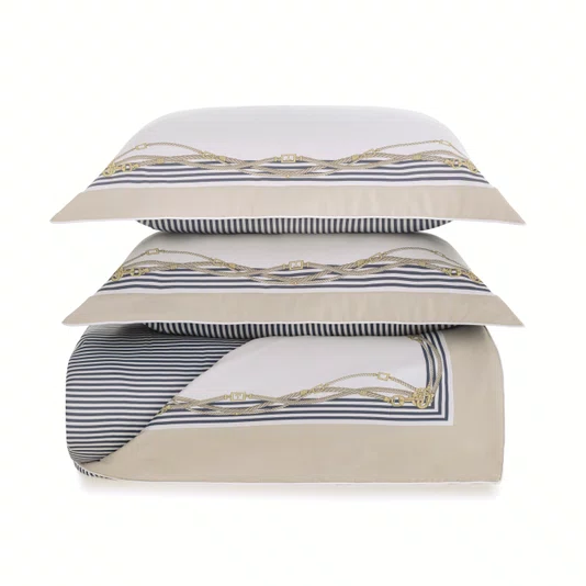 Jogo Colcha Queen Galizzi 300 Fios Trussardi Estampado 280cm x 280cm