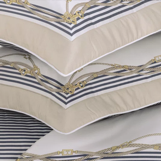 Jogo Colcha Queen Galizzi 300 Fios Trussardi Estampado 280cm x 280cm