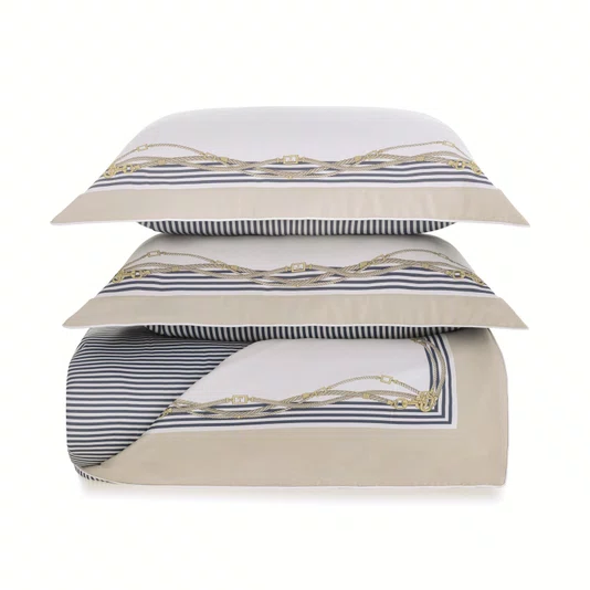 Jogo Colcha Super King Galizzi 300 Fios Trussardi Estampado 310cm x 280cm