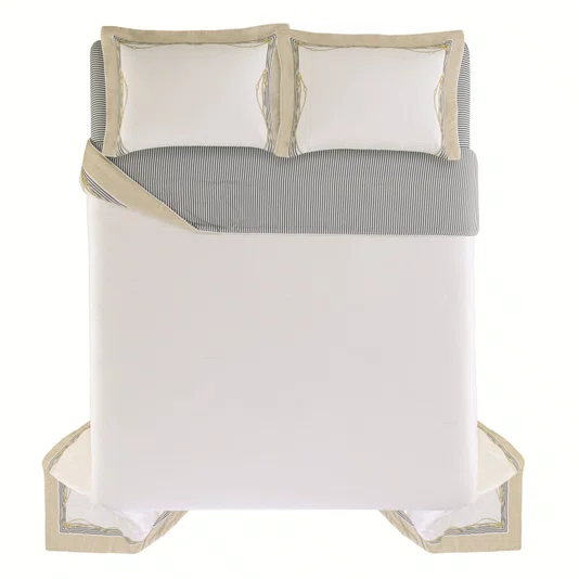 Jogo Colcha Super King Galizzi 300 Fios Trussardi Estampado 310cm x 280cm