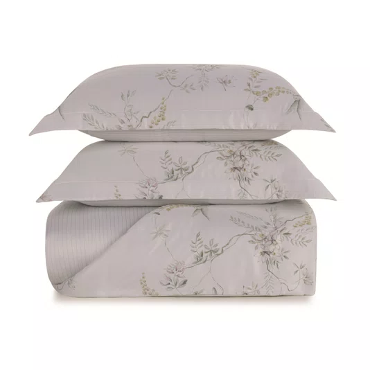 Jogo Colcha Super King Isola Bella Bambu 300 Fios Trussardi Estampado 310cm x 280cm