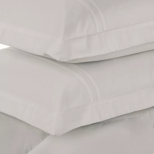 Jogo Colcha Super King Naxos 400 Fios Trussardi Branco 310cm x 280cm