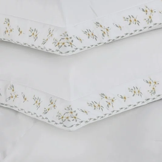Jogo Colcha Super King Zagara 300 Fios Trussardi Branco 310cm x 280cm