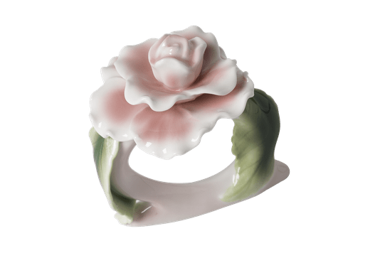 Jogo com 4 Aneis de Guardanapo Manu Fisch Rosa e Verde