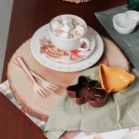 Jogo com 4 Garfos Esmaltados Spring to Life Pip Studio Off White e Rosa