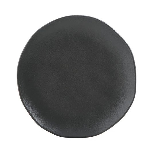 Jogo de 06 Pratos de Sobremesa Orgânico Porto Brasil Preto Matte