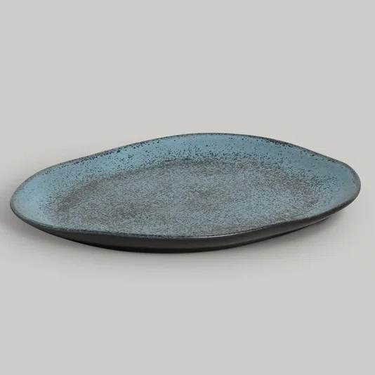 Jogo de 06 Pratos Rasos Oval Orgânico Night Sky Porto Brasil