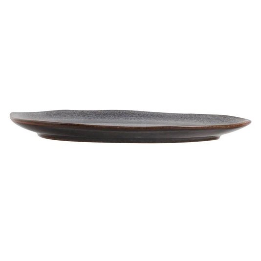 Jogo de 06 Pratos Rasos Oval Orgânico Titanium Porto Brasil