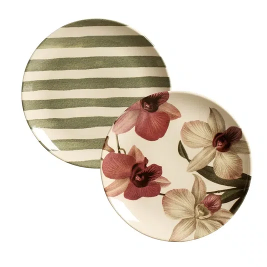 Jogo de 06 Pratos Sobremesa Fleurs Porto Brasil