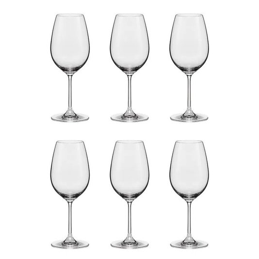 Jogo de 06 Taças de Cristal para Vinho Oxford 450 ml
