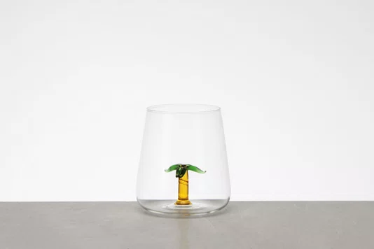 Jogo de 2 Copos em Vidro Borossilicato Coqueiro 450 ml