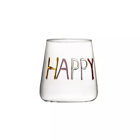 Jogo de 2 Copos em Vidro Borossilicato Happy 450 ml