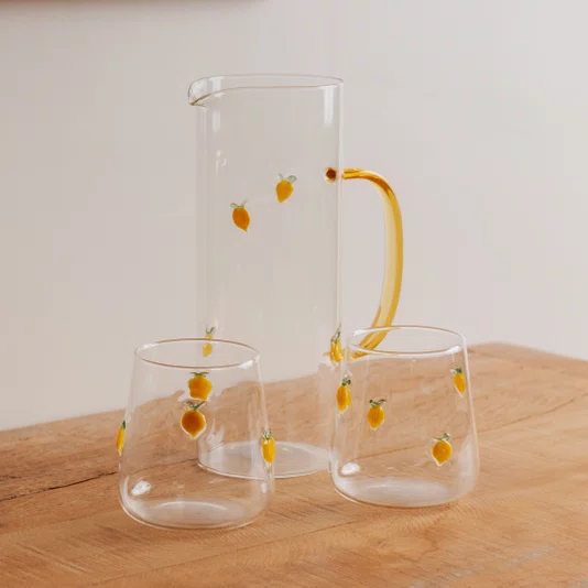 Jogo de 2 Copos em Vidro Borossilicato Limão Siciliano 450 ml