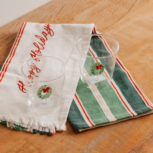 Jogo de 2 Copos Guirlanda Natal 300 ml