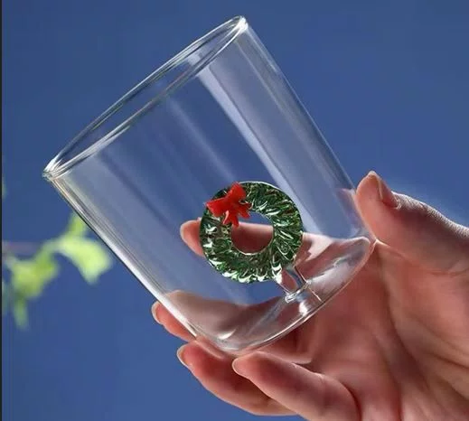 Jogo de 2 Copos Guirlanda Natal 300 ml