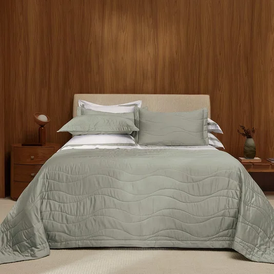 Jogo De 2 Porta Travesseiros 50X70CM Novara 300 Fios Trussardi Pistacchio