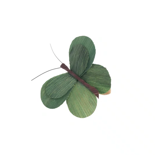 Jogo De 4 Anéis De Guardanapo Borboleta Verde
