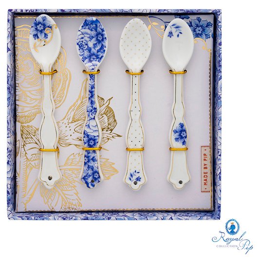 Jogo de 4 Colheres de Porcelana Royal White PiP Studio