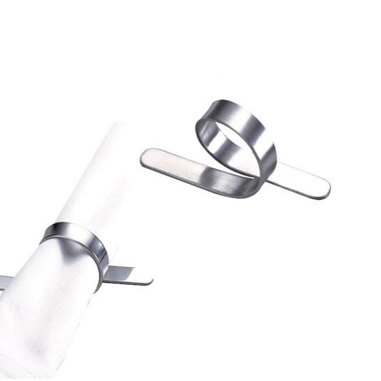Jogo de 6 Argolas para Guardanapo Sissa Riva Aço Inox