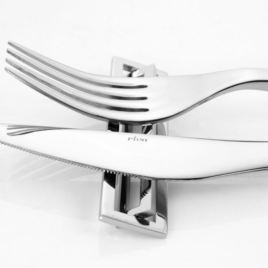 Jogo de 6 Descansa Talheres Linea Riva Aço Inox